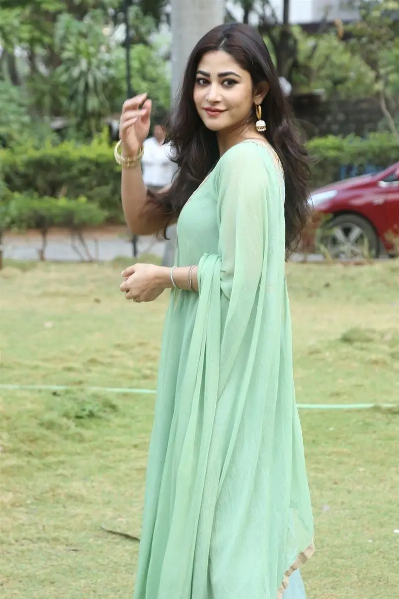 Telugu Girl Sonu Thakur In Sleeveless Green Gown